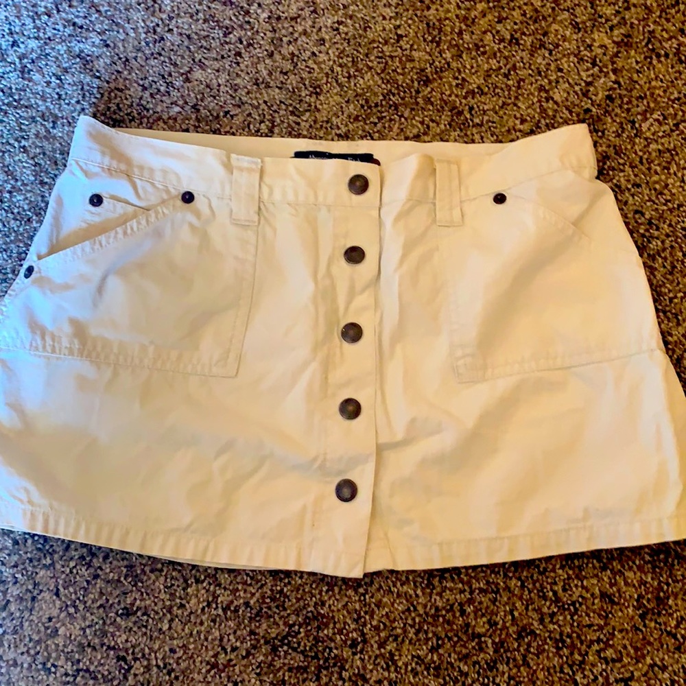 Abercrombie Khaki Skirt w/ Button Detailing.  Size 4.